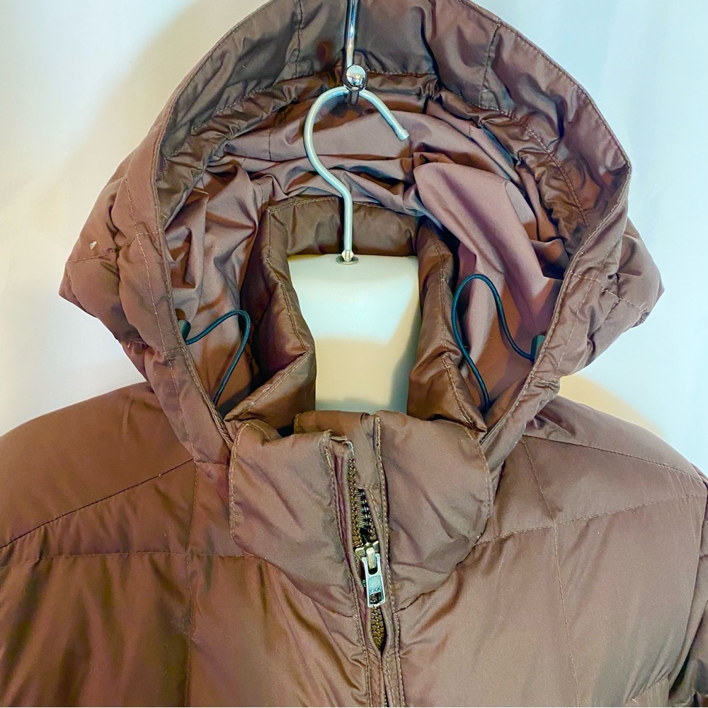 PATAGONIA Down With It Square Quilted Brown Puffer Coat Parka - Picture 2 of 11